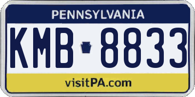 PA license plate KMB8833