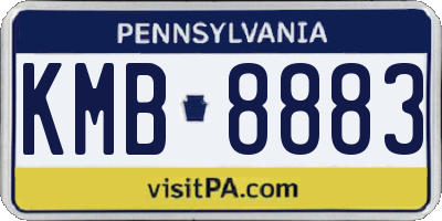PA license plate KMB8883