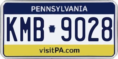 PA license plate KMB9028