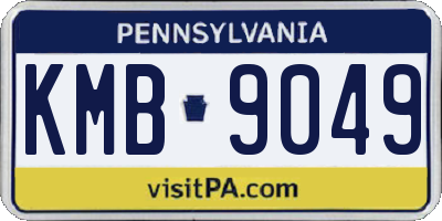 PA license plate KMB9049