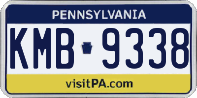 PA license plate KMB9338