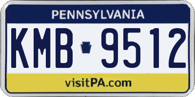 PA license plate KMB9512