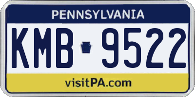 PA license plate KMB9522