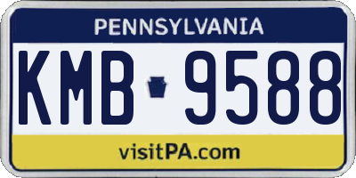 PA license plate KMB9588