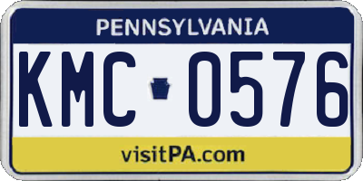 PA license plate KMC0576
