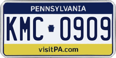 PA license plate KMC0909