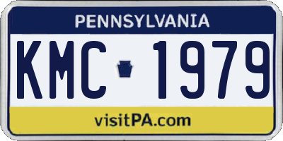 PA license plate KMC1979