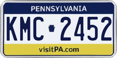 PA license plate KMC2452