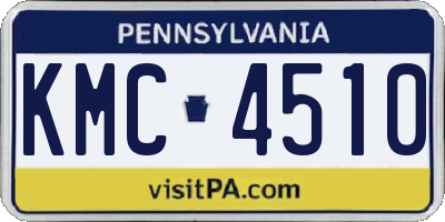 PA license plate KMC4510