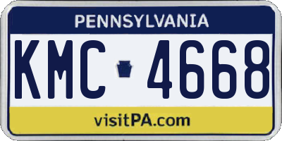 PA license plate KMC4668
