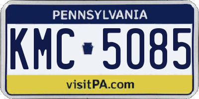PA license plate KMC5085