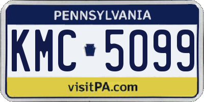 PA license plate KMC5099
