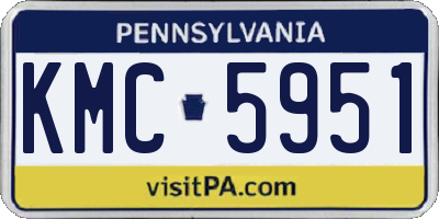 PA license plate KMC5951