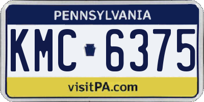 PA license plate KMC6375