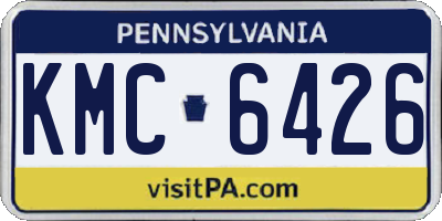 PA license plate KMC6426