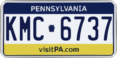 PA license plate KMC6737