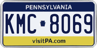 PA license plate KMC8069