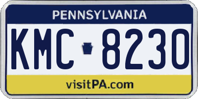PA license plate KMC8230