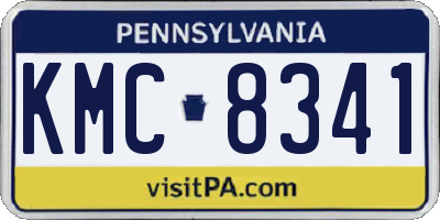 PA license plate KMC8341