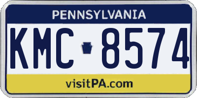 PA license plate KMC8574