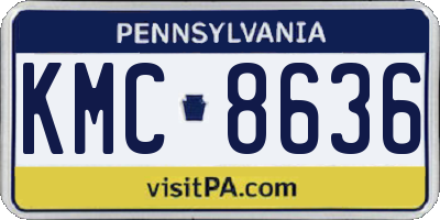 PA license plate KMC8636