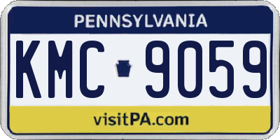 PA license plate KMC9059