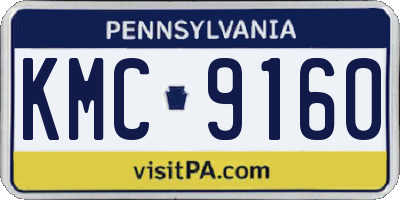 PA license plate KMC9160