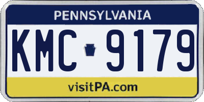 PA license plate KMC9179