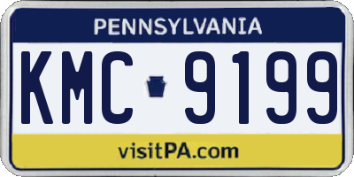 PA license plate KMC9199