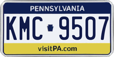 PA license plate KMC9507