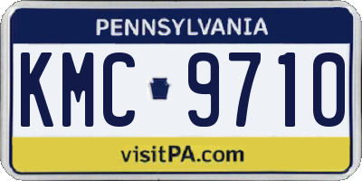 PA license plate KMC9710