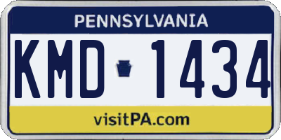 PA license plate KMD1434