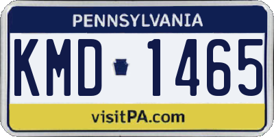 PA license plate KMD1465