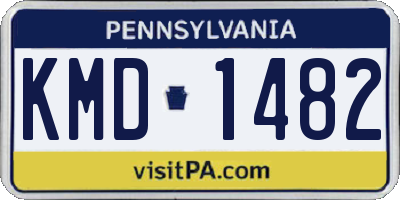 PA license plate KMD1482