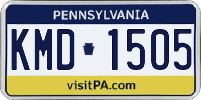 PA license plate KMD1505