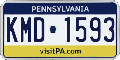 PA license plate KMD1593