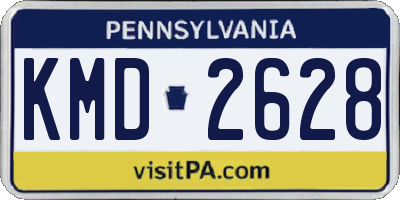 PA license plate KMD2628