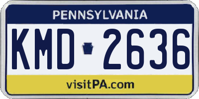 PA license plate KMD2636