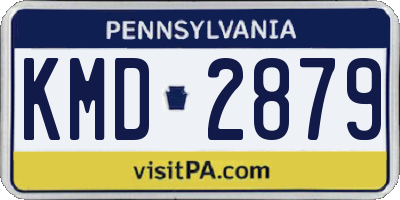 PA license plate KMD2879