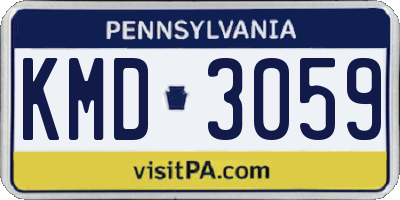 PA license plate KMD3059