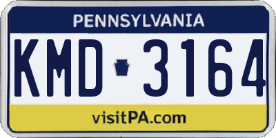 PA license plate KMD3164