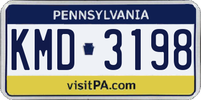 PA license plate KMD3198