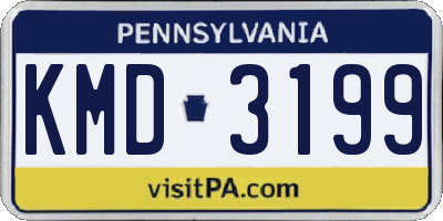 PA license plate KMD3199