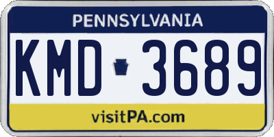 PA license plate KMD3689