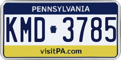 PA license plate KMD3785