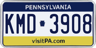 PA license plate KMD3908