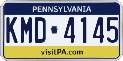 PA license plate KMD4145