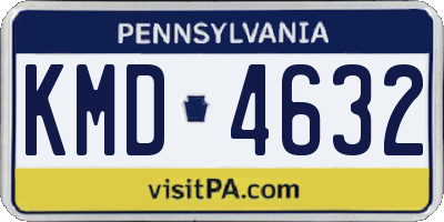 PA license plate KMD4632