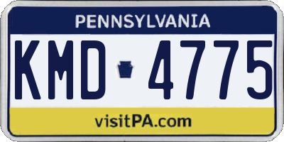 PA license plate KMD4775