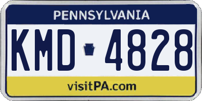 PA license plate KMD4828